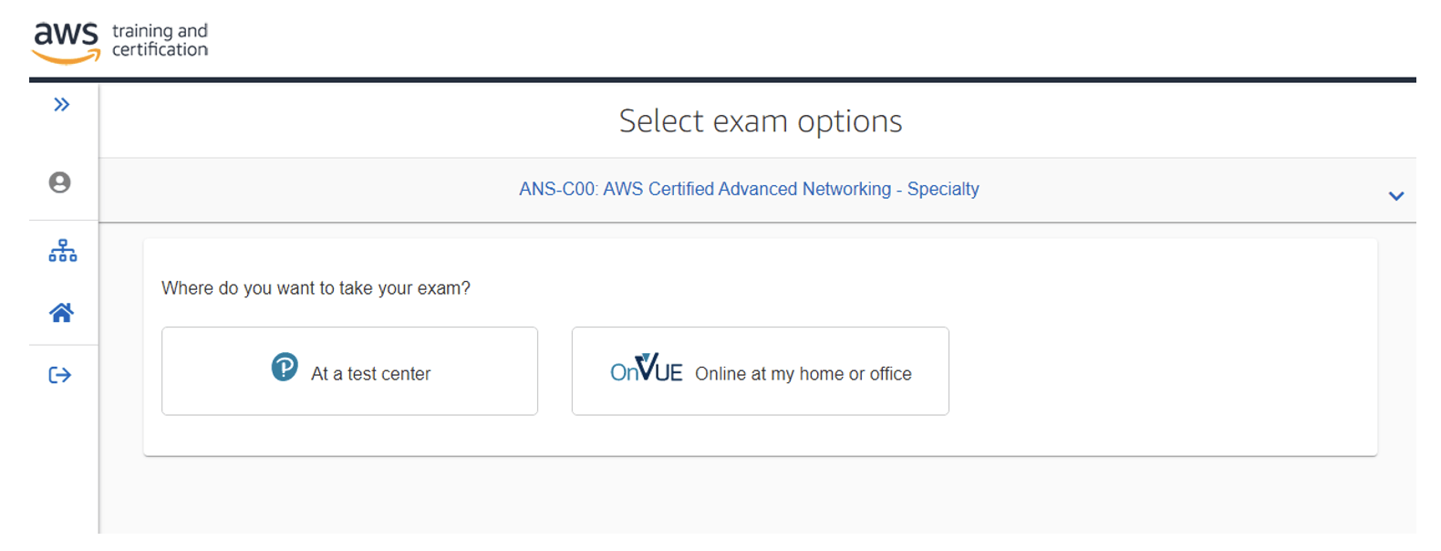 AWS exam registration